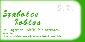 szabolcs koblos business card
